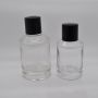 100ml refillable cylinder shape glass perfume bottle with new design 
