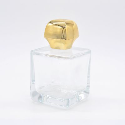 In stock unique design 100ml luxury crystal glass perfume bottle with mist spray