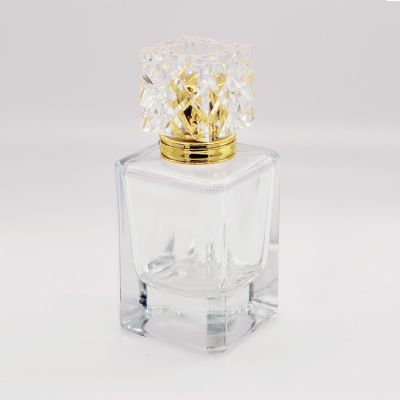 Modern luxury design high quality 60ml glass perfume bottle 