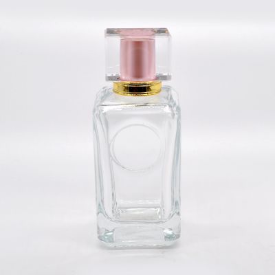 Wholesale hot sale excellent quality square glass perfume bottle 100ml