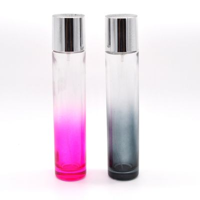 Factory supply 50ml empty clear square crystal glass perfume spray bottle with sprayer 