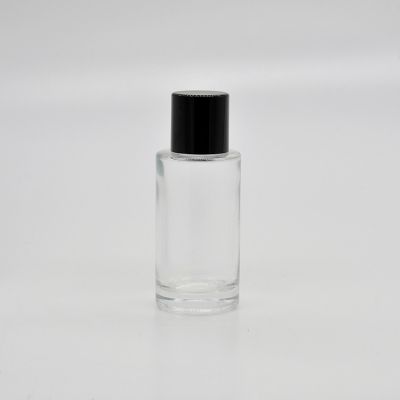 Simple design custom made glass Transparent perfume spray bottle with delicate box 