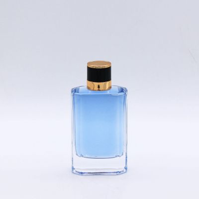 transparent custom octagon high quality fancy empty glass perfume bottle 