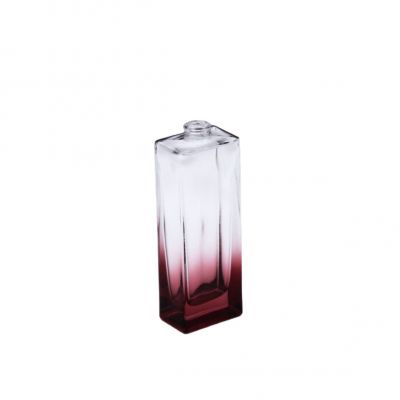 gradual coating bottom colored 50ml clear cosmetic glass empty perfume bottles 