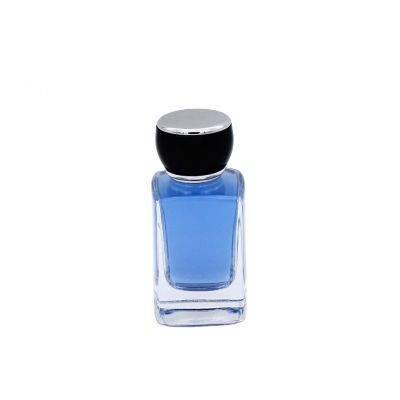 square custom transparent high quality 50ml glass bottles perfume wholesale