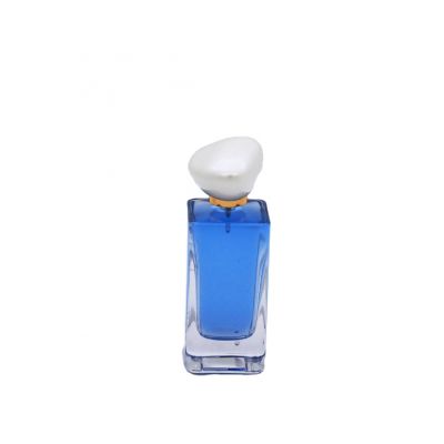 square transparent high quality elegant empty glass perfume bottle for sale 