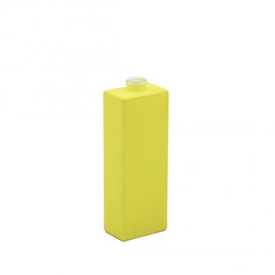 refillable yellow 100ml luxury cosmetic perfume container empty glass bottle 