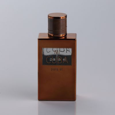 luxury electroplate coating design your own glass perfume spray bottle 