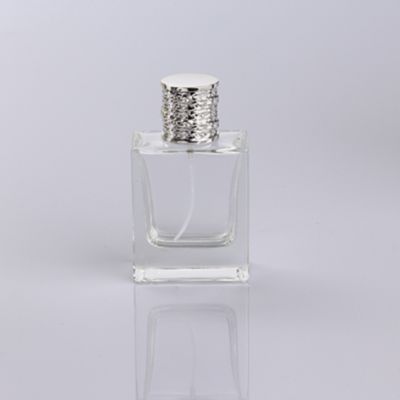 50ml square shape clear glass spray empty perfume bottle 