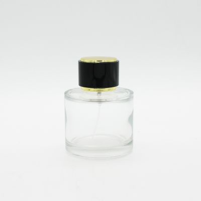 wholesale high end transparent fancy luxury cylinder empty 100ml perfume glass bottle