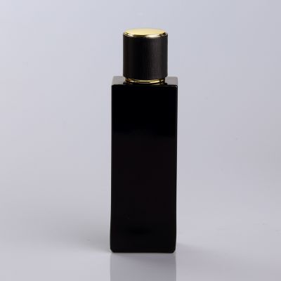 50ml luxury black painted glass empty popular small perfume bottle 