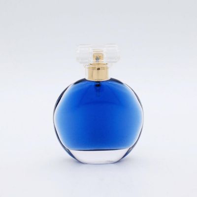 manufacturer cosmetic fancy high quality 50ml round oval empty glass perfume bottle