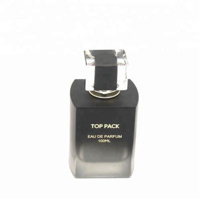 100ml new design matte black glass perfume bottle with custom design 