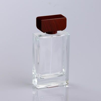 Authentic Manufacturers New Design Empty 100ml Mist Spray Glass Square Perfume Bottle