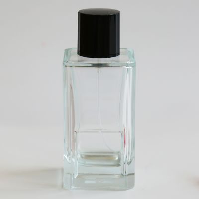 100ml rectangle embedded perfume glass bottles with thick bottom 