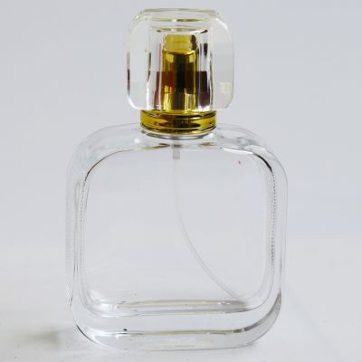 100ml square flat perfume glass bottles 