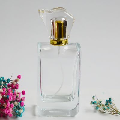 110ml rectangle perfume glass bottle wholesale with sprayer 