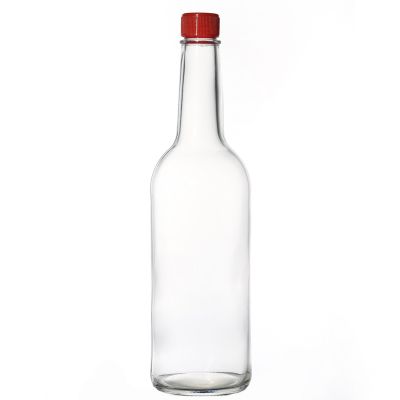 Hot Sale 720ml Clear Flint Empty Round Wine Glass Bottle Factory 