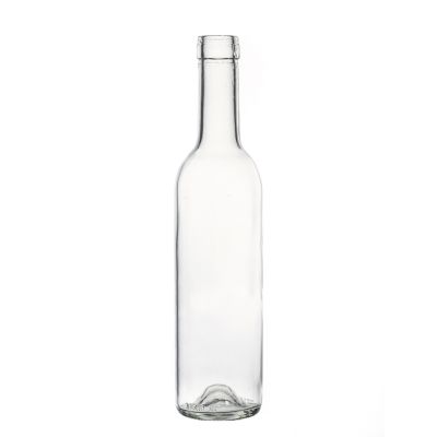Glass Bottle Factory Clear Empty Round Wholesale Customize Wine Liquor Glass Bottle with Lids 