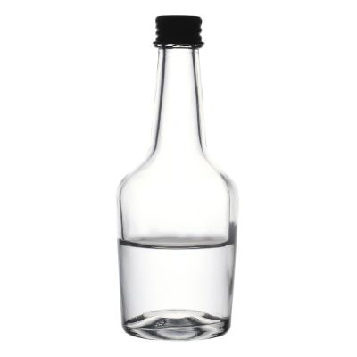 Customize Wholesale Lead Free Empty Clear Alcohol Glass Bottle Manufacturers 
