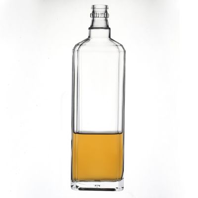Hot Sale Whiskey Vodka Square Spirit Customize Glass Liquor Bottle Manufacturers 