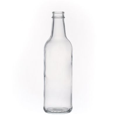 Hot Sale Empty Flint Round Wholesale Liquor Wine Glass Bottle with Screw Top