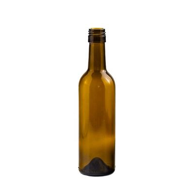 375ml amber glass bottle with caps for wine oil 