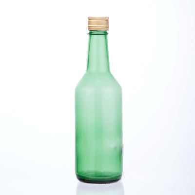 12oz Light Green glass arrack bottles with aluminum screw cap