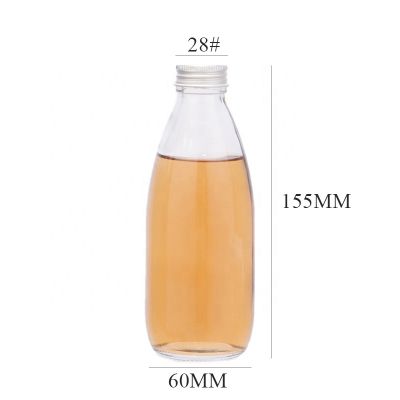 250ml glass kombucha bottle with aluminum cap 
