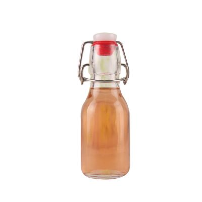 100ml round swing top glass bottle for juice 