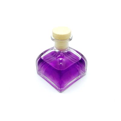 Wholesale 100ml 250ml high quality empty aroma reed diffuser glass bottle with glass top