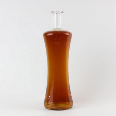 Customized 750ml empty Whisky glass bottle wine glass bottle 
