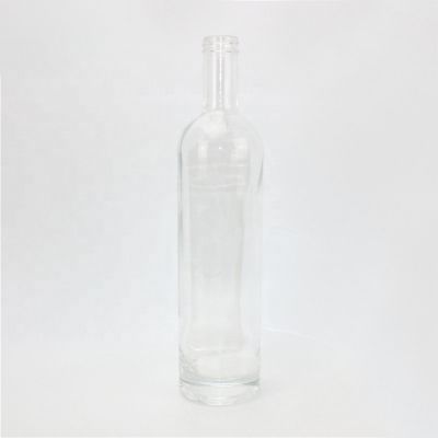 750ml clear round glass bottle for wine liquor 