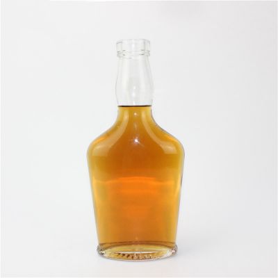 Clear and simple 375ml liquor glass bottle 