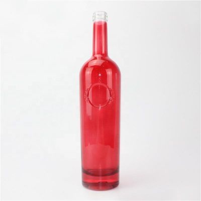 Pink classic shape liquor glass bottle support deep processing