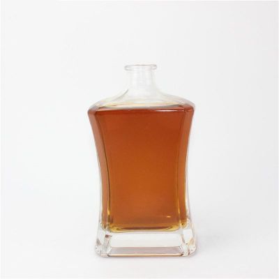 Flange clear glass bottle high quality