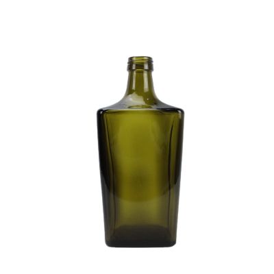 Luxury glass bottle dark green exquisite liquor glass bottle 700ml 