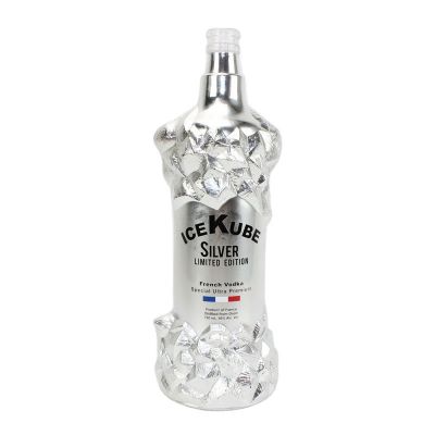 Empty 750ml Flat Liquor Glass Spirit Bottle Alcohol Bottles Vodka Bottle 