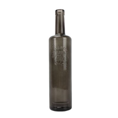 Black Luxury glass bottle exquisite liquor glass bottle 750ml