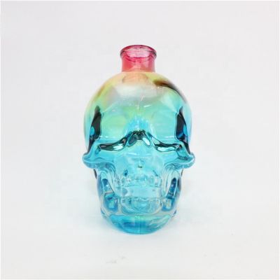 350ml Vodka spirit bottle with rum gin liquor skull glass bottle 