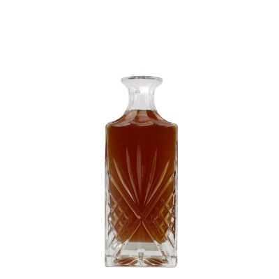 custom shape 830ml super flint glass liquor bottle for whisky and vodka spirit gin glass bottles 