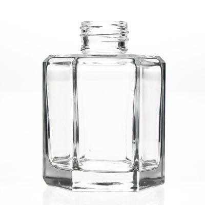 Supplier Fragrance Glass Bottle Hexagon Shape 120ml Empty Diffuser Bottles