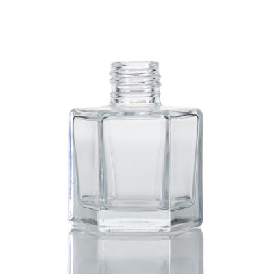 Custom Hexagon Clear Aroma Oil Bottle Small Empty Diffuesd Bottle 50ml Wholesale