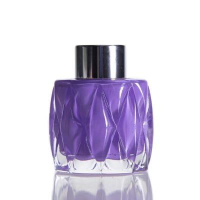 Internal spray Purple Bottle Glass Aromatherapy Empty Small Oil 50ml Diffuser Bottle 