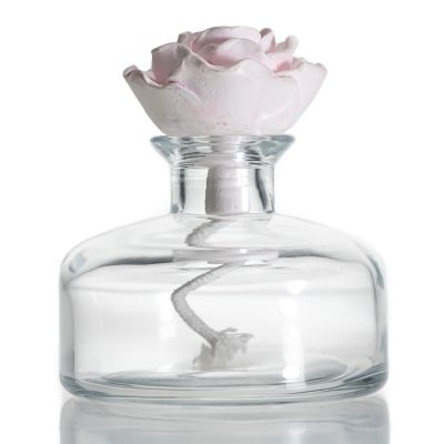 Aromatherapy Bottle Custom Flat Round Empty Aroma Glass 200ml Diffuser Bottle