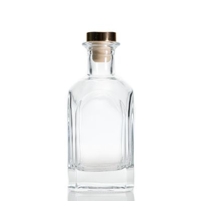 Unique Aroma Oil Difusser Bottle Square 250ml Glass Diffuser Bottle For Home Decor