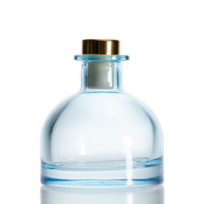 Wholesale Oval 90ml Blue Fragrance Round Oil Diffuser Premium Bottle 
