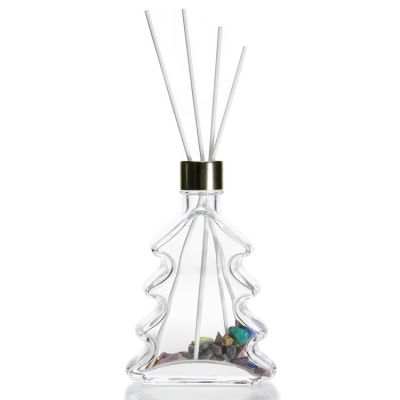 Home Aromatherapy Bottle Christmas Tree Shape Clear Aroma Diffuser bottle 200ml For Sale 