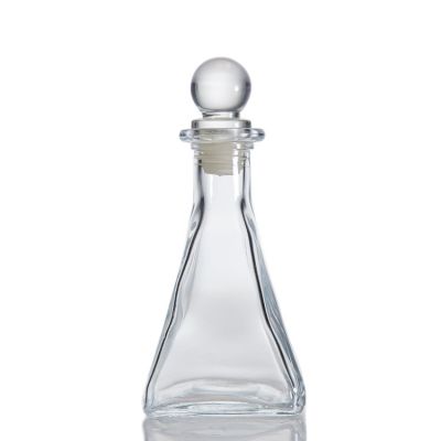 Custom Air Fresh Glass Aroma Bottle Clear Diffuser Bottle 50ml With Cork