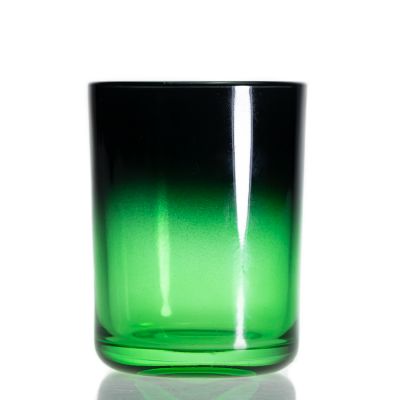 Wholeasle Empty 330ml Candle Holder Green Glass Candle Jar For Home Decor